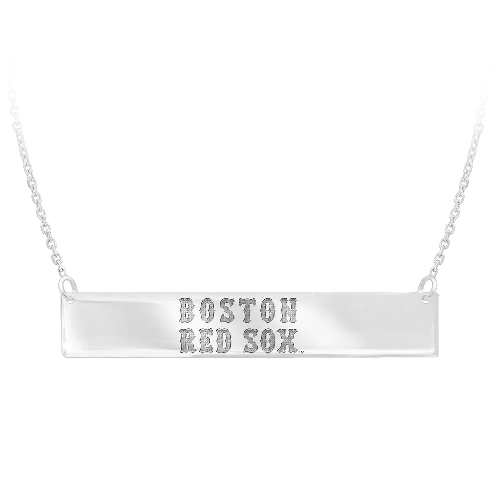 Red Sox Bar Necklace Licensed MLB Team Sterling Silver