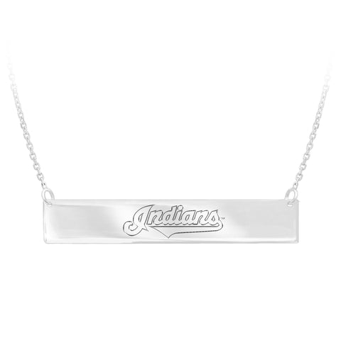 Cleveland Indians Bar Necklace Sterling Silver MLB Licensed