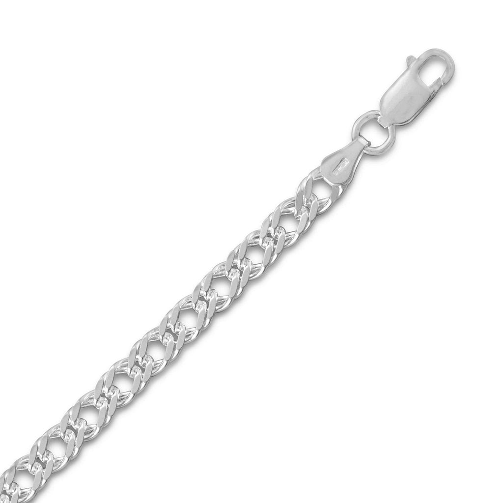 Rombo 100  Chain Bracelet 6mm 7 or 8-inch Length Sterling Silver
