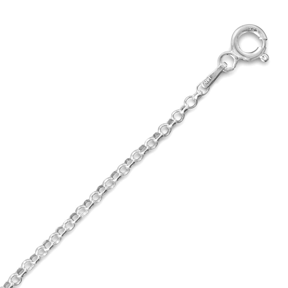 Rolo Chain 2 mm Wide Sterling Silver Necklace