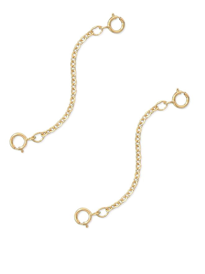 Safety Extender Chain 2-inch Length 14k Gold-filled Set of 2