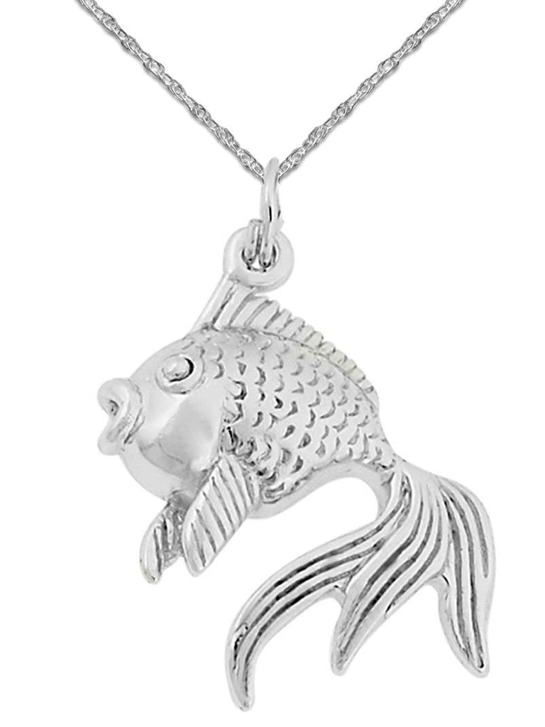 Fish Pendant Sterling Silver with 18-inch Chain