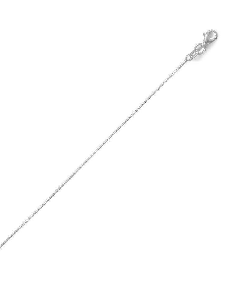 Diamond-cut Sparkle Chain Necklace Sterling Silver 1.1mm