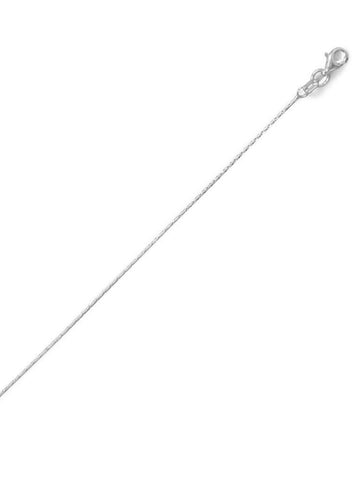 Diamond-cut Sparkle Chain Necklace Sterling Silver 1.1mm