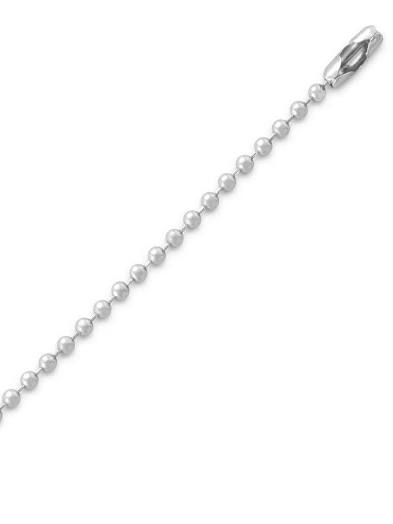 316L Surgical Stainless Steel Bead Chain 2.5mm width Hypoallergenic