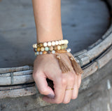 Stretch Bracelet with 8mm Amazonite Varied Color Beads