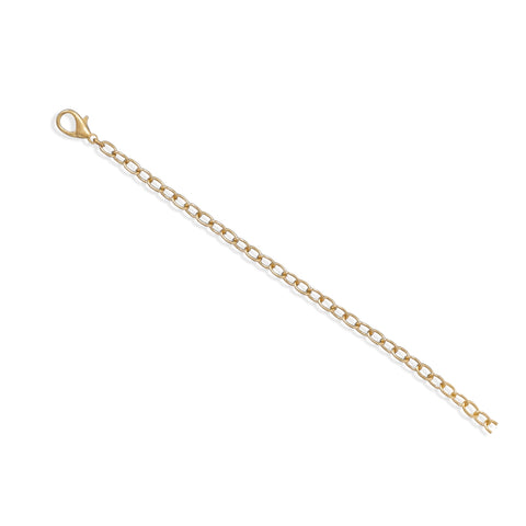 Gold-tone Steel Cable Chain with Lobster Clasp