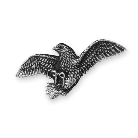 Wildfire Fashion Eagle Jacket Pin Brooch Antique Silver Finish