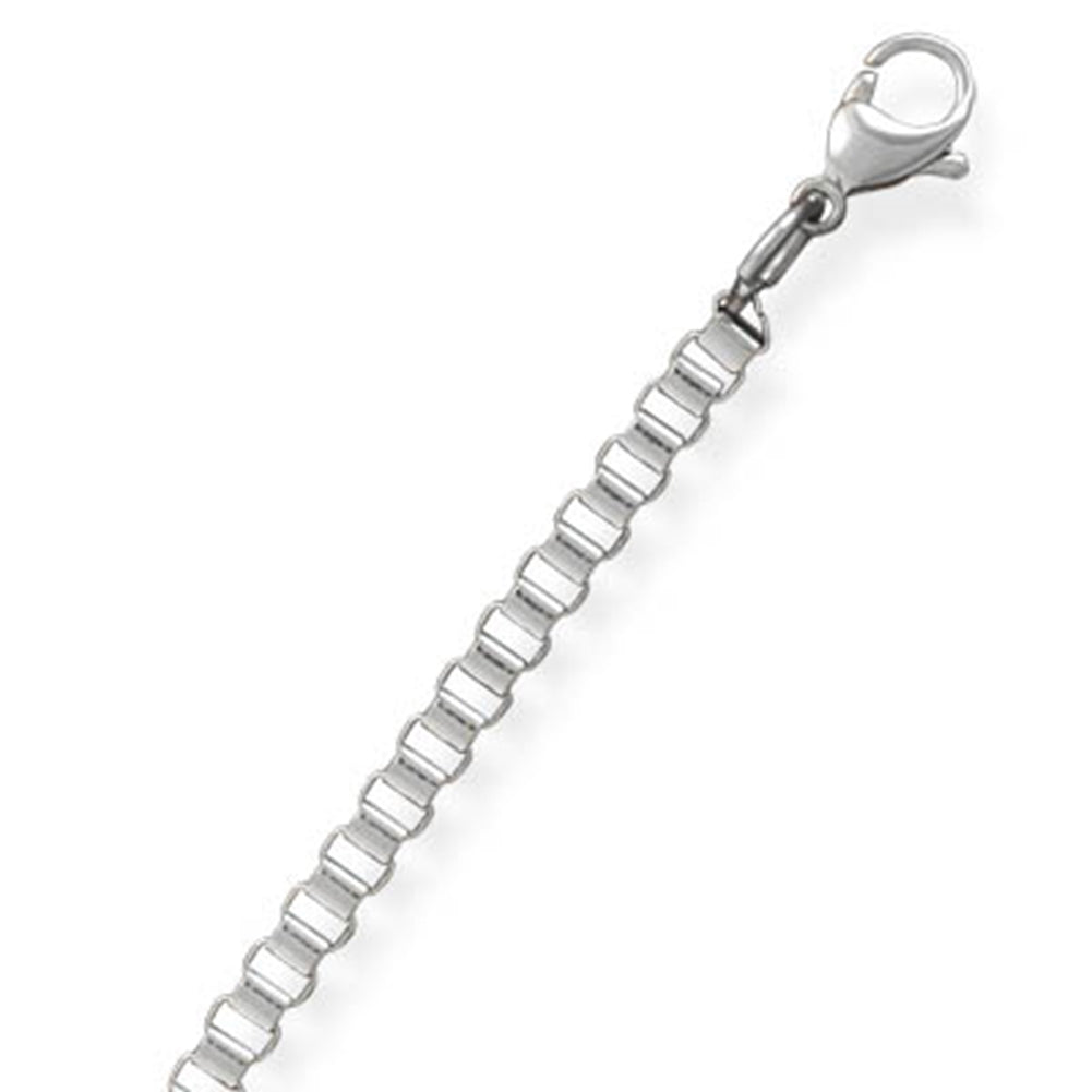 Wildfire Fashion 316L Stainless Steel Box Chain, 24-inch