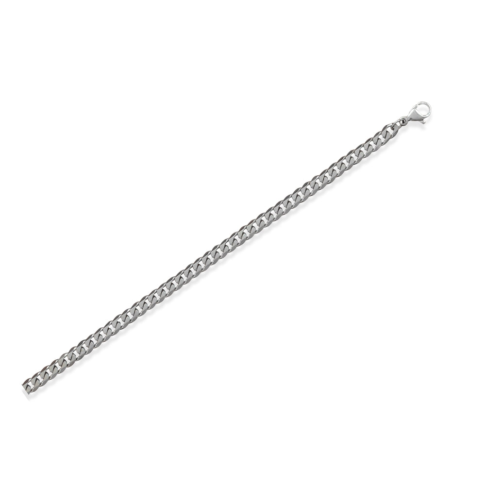 Beveled Curb Chain Necklace 4.5mm 316L Surgical Stainless Steel