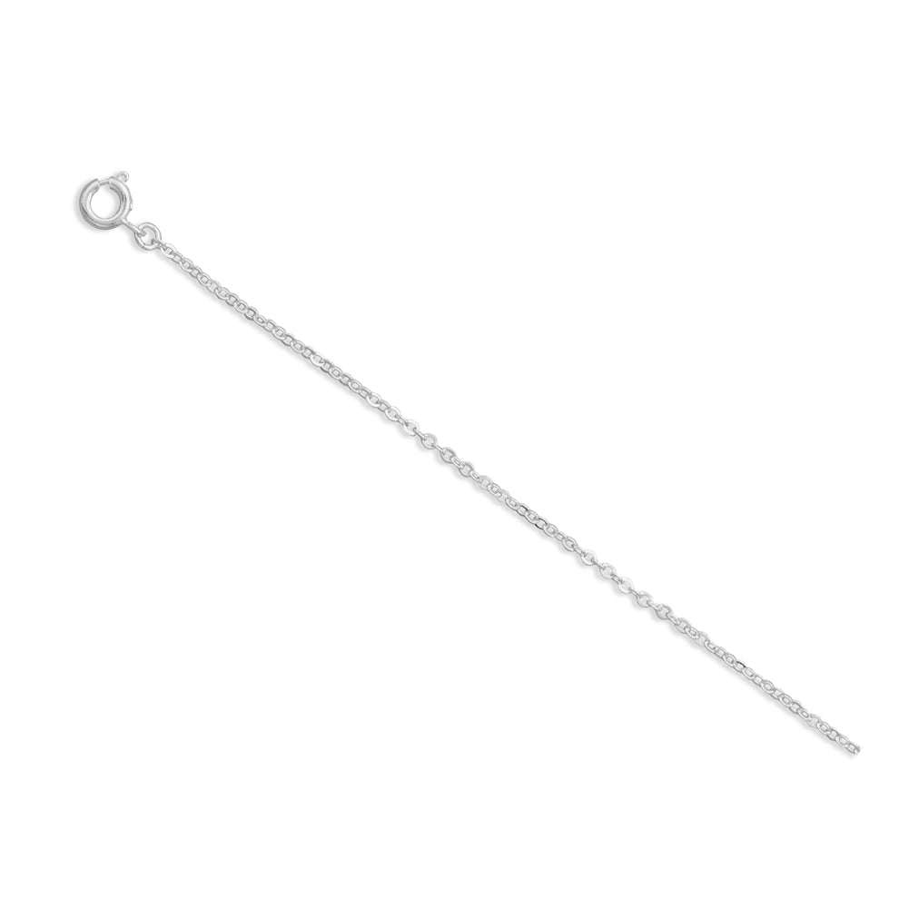Cable Pendant Chain Necklace - Silver-plated