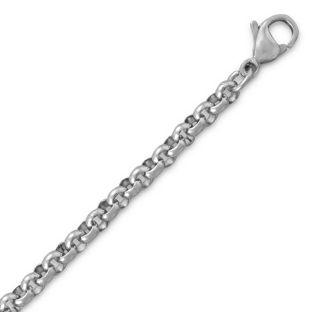 Rolo Chain Necklace 4mm 316L Surgical Stainless Steel